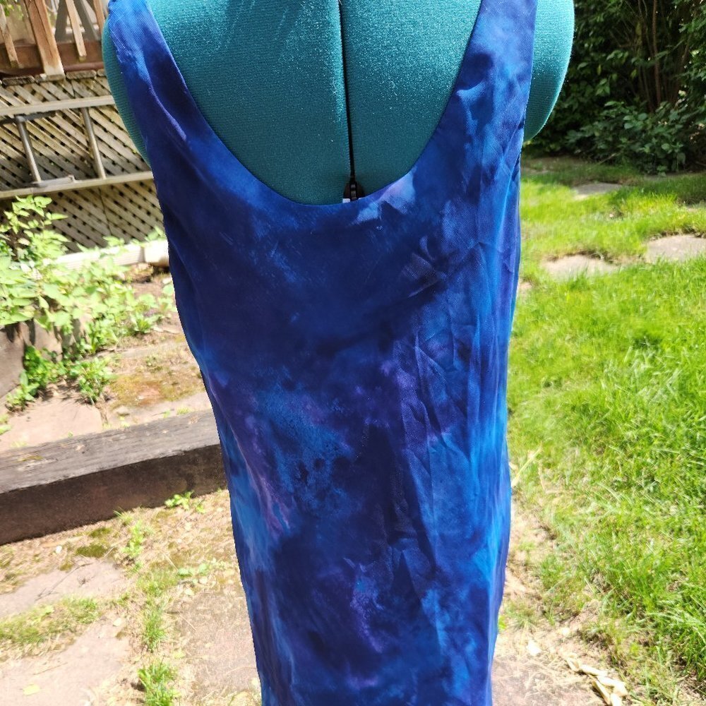 435. Cattiva NY Sleeveless Chiffon Blue Dress | L - Picture 2 of 5